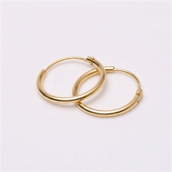 Creol Smykker Creol silver hoop earrings 15mm